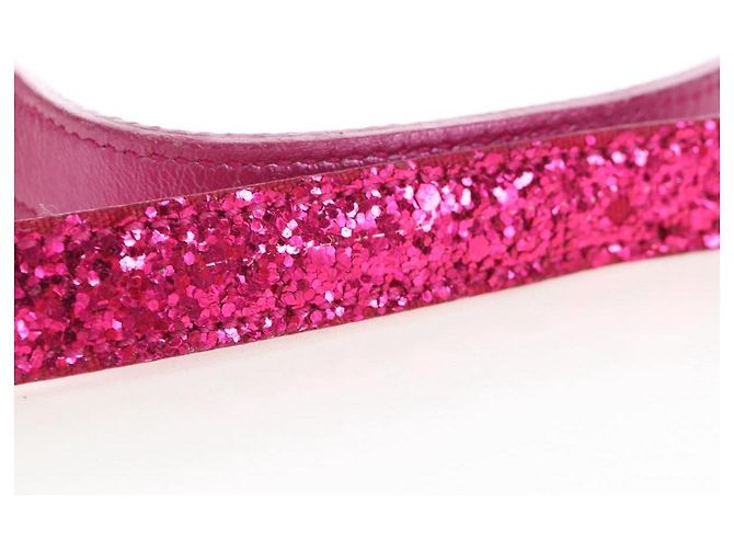 Autre Marque Saint Laurent Glitter Shoulder Bag Leather Sequins Pink Gold - vista 15