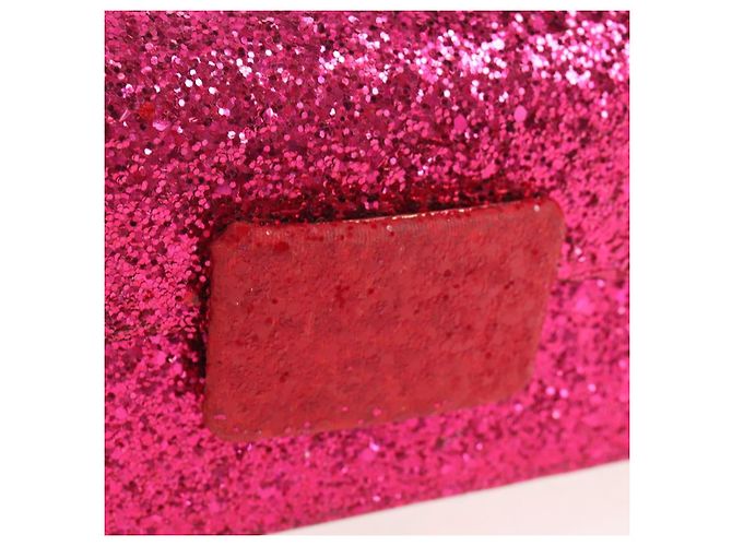 Autre Marque Saint Laurent Glitter Shoulder Bag Leather Sequins Pink Gold - vista 21