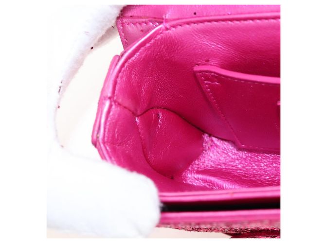 Autre Marque Saint Laurent Glitter Shoulder Bag Leather Sequins Pink Gold - vista 29
