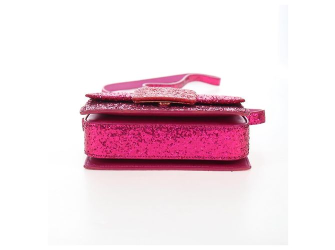 Autre Marque Saint Laurent Glitter Shoulder Bag Leather Sequins Pink Gold - vista 5