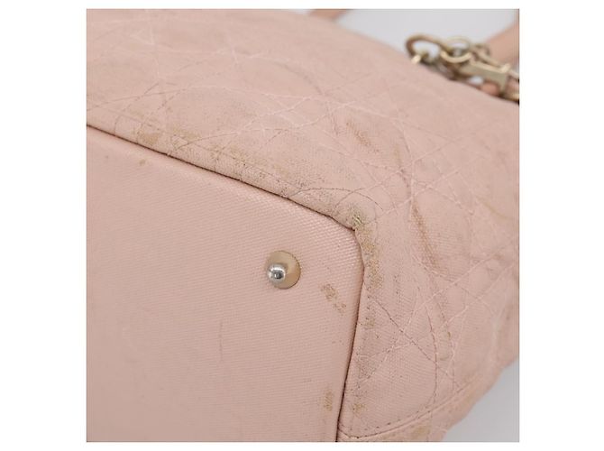 Christian Dior Canage Tote Bag Coated Canvas Pink Gold - Ansicht 11