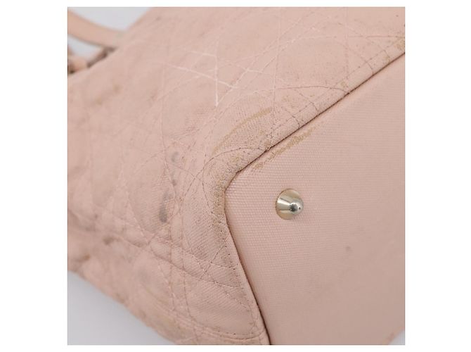 Christian Dior Canage Tote Bag Coated Canvas Pink Gold - Ansicht 12