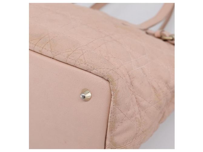 Christian Dior Canage Tote Bag Coated Canvas Pink Gold - Ansicht 13