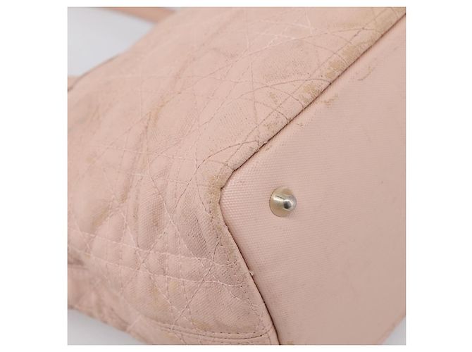 Christian Dior Canage Tote Bag Coated Canvas Pink Gold - Ansicht 14