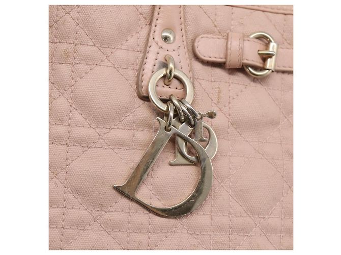 Christian Dior Canage Tote Bag Coated Canvas Pink Gold - Ansicht 15