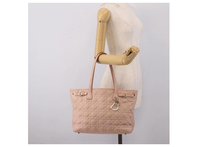 Christian Dior Canage Tote Bag Coated Canvas Pink Gold - Ansicht 23