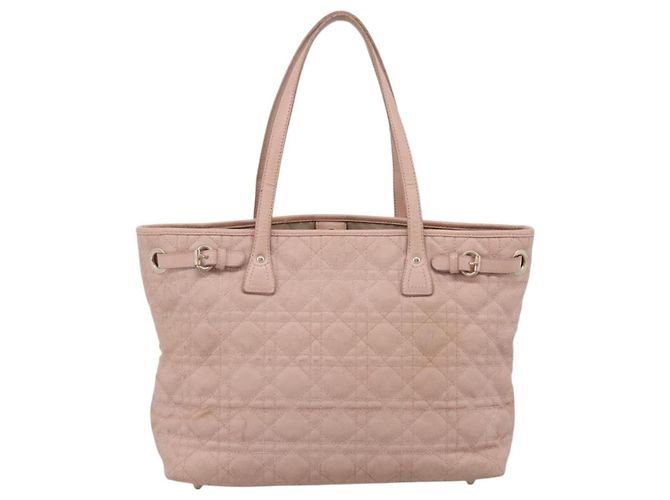 Christian Dior Canage Tote Bag Coated Canvas Pink Gold - Ansicht 3