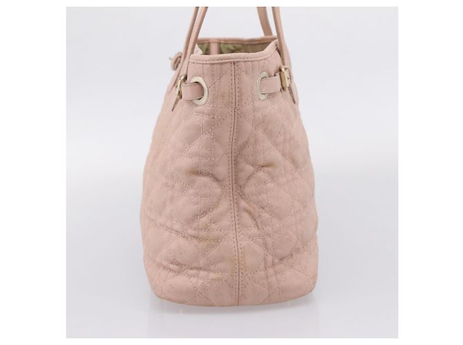 Christian Dior Canage Tote Bag Coated Canvas Pink Gold - Ansicht 4