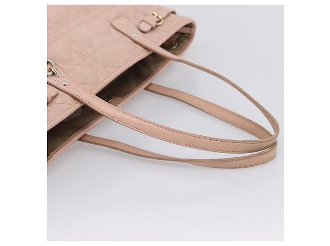 Christian Dior Canage Tote Bag Coated Canvas Pink Gold - Ansicht 7