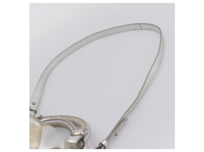 Miu Miu Hand Bag Leather 2way Silver Gold - vista 15