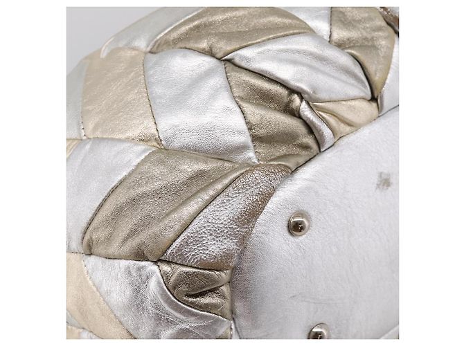 Miu Miu Hand Bag Leather 2way Silver Gold - vista 20