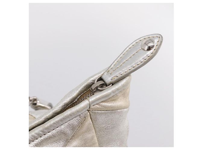 Miu Miu Hand Bag Leather 2way Silver Gold - vista 23