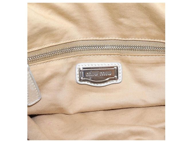 Miu Miu Hand Bag Leather 2way Silver Gold - vista 24