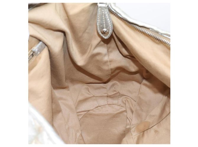 Miu Miu Hand Bag Leather 2way Silver Gold - vista 26