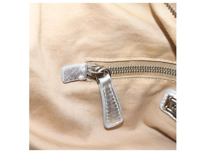 Miu Miu Hand Bag Leather 2way Silver Gold - vista 29