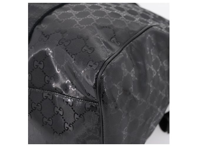 GUCCI GG Implementation Hand Bag PVC Leather Black Silver - vista 17