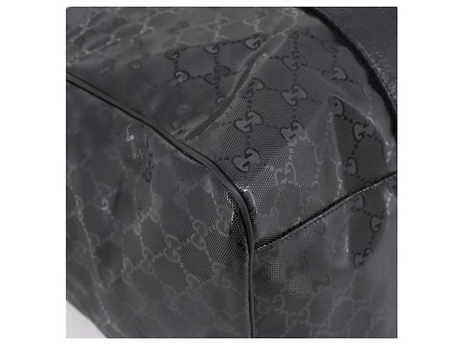 GUCCI GG Implementation Hand Bag PVC Leather Black Silver - vista 18