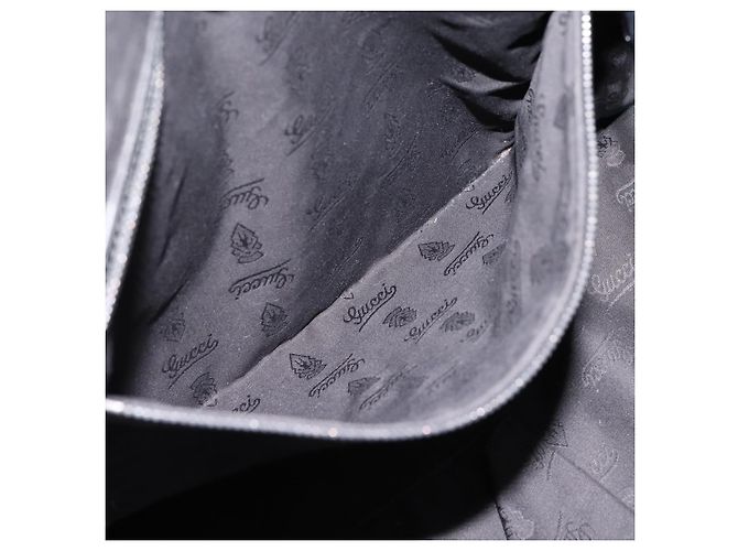GUCCI GG Implementation Hand Bag PVC Leather Black Silver - vista 26