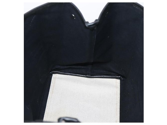 Balenciaga Navy Cabas S Tote Bag Canvas White Black 339933 - vista 18