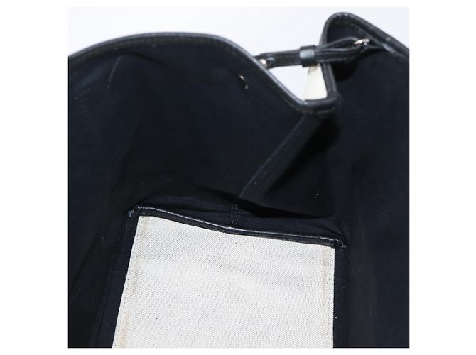 Balenciaga Navy Cabas S Tote Bag Canvas White Black 339933 - vista 19