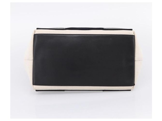 Balenciaga Navy Cabas S Tote Bag Canvas White Black 339933 - vista 5