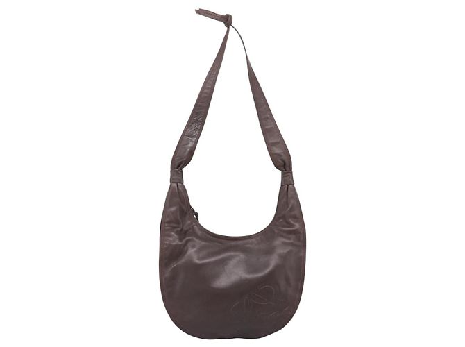 LOEWE Anagram Shoulder Bag Leather Brown - vista 13