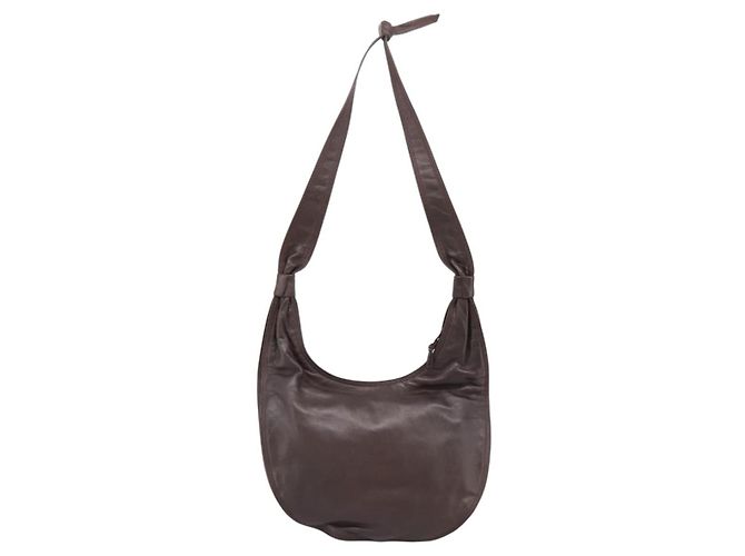 LOEWE Anagram Shoulder Bag Leather Brown - vista 2