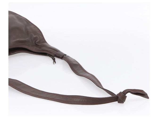 LOEWE Anagram Shoulder Bag Leather Brown - vista 7