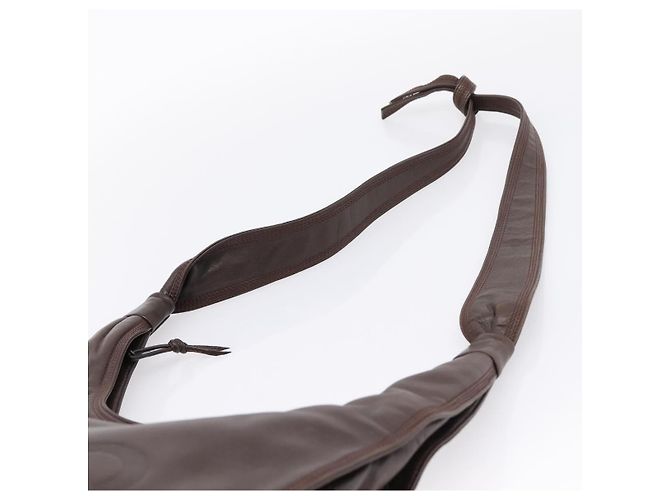 LOEWE Anagram Shoulder Bag Leather Brown - vista 8