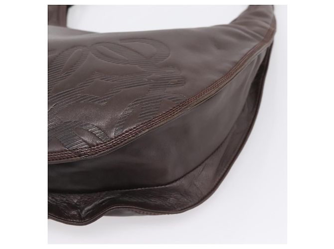 LOEWE Anagram Shoulder Bag Leather Brown - vista 9