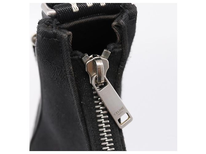 Céline CELINE Ava Medium Shoulder Bag Canvas Black Silver - Ansicht 10