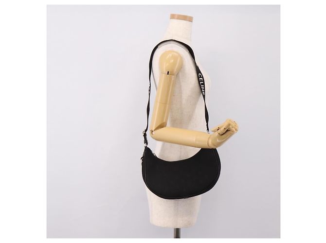 Céline CELINE Ava Medium Shoulder Bag Canvas Black Silver - Ansicht 21