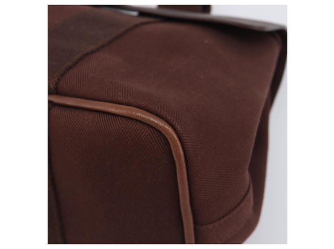 Hermès HERMES Valparaiso PM Hand Bag Canvas Brown Silver - vista 10