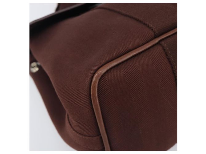 Hermès HERMES Valparaiso PM Hand Bag Canvas Brown Silver - vista 11