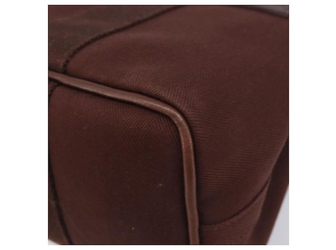 Hermès HERMES Valparaiso PM Hand Bag Canvas Brown Silver - vista 12