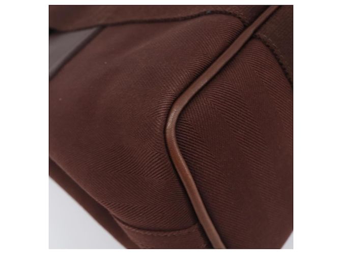 Hermès HERMES Valparaiso PM Hand Bag Canvas Brown Silver - vista 13