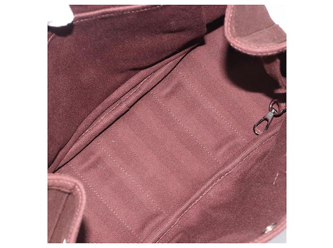 Hermès HERMES Valparaiso PM Hand Bag Canvas Brown Silver - vista 16