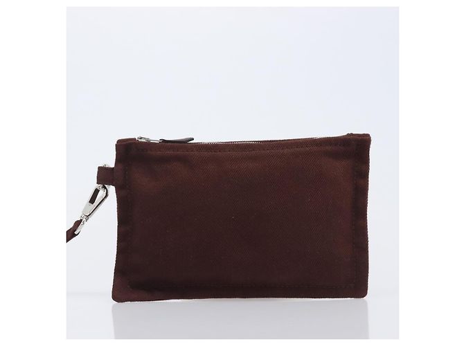 Hermès HERMES Valparaiso PM Hand Bag Canvas Brown Silver - vista 21