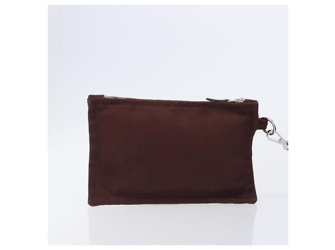 Hermès HERMES Valparaiso PM Hand Bag Canvas Brown Silver - vista 22