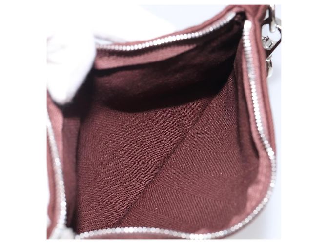 Hermès HERMES Valparaiso PM Hand Bag Canvas Brown Silver - vista 23