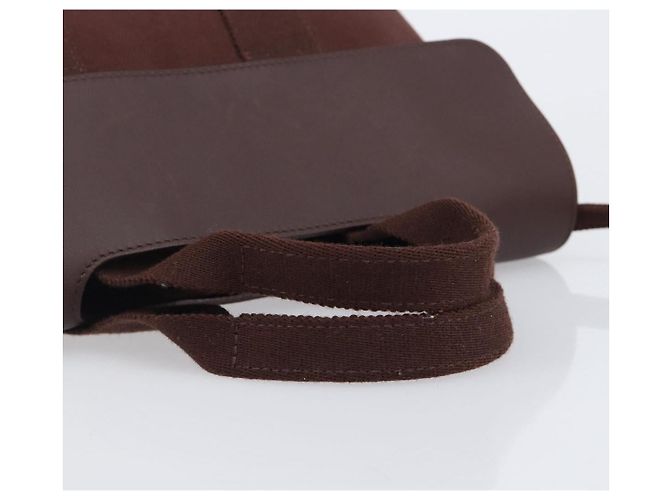 Hermès HERMES Valparaiso PM Hand Bag Canvas Brown Silver - vista 7