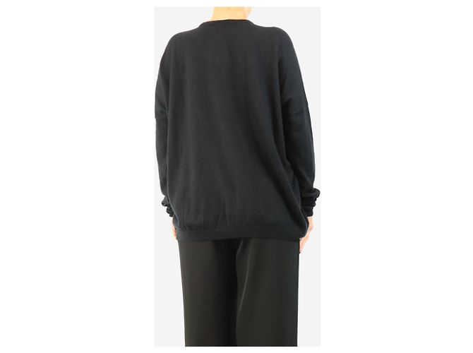 Autre Marque Schwarzer Kaschmirpullover - Größe L - Ansicht 2