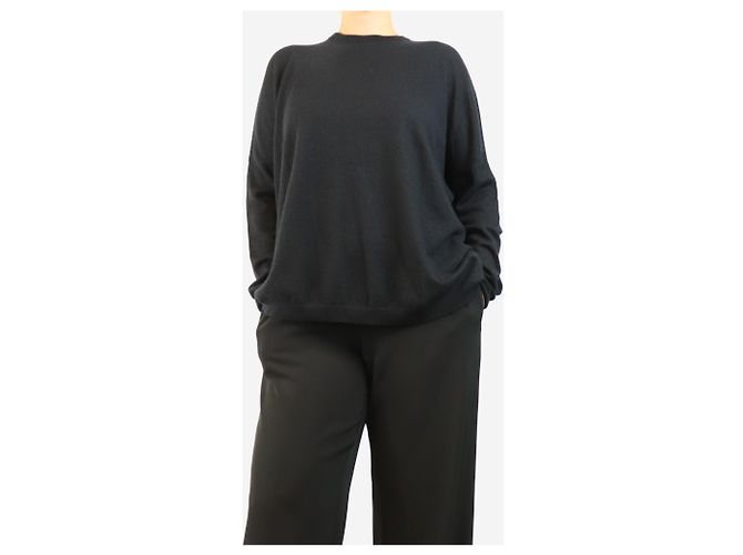 Autre Marque Schwarzer Kaschmirpullover - Größe L - Ansicht 3