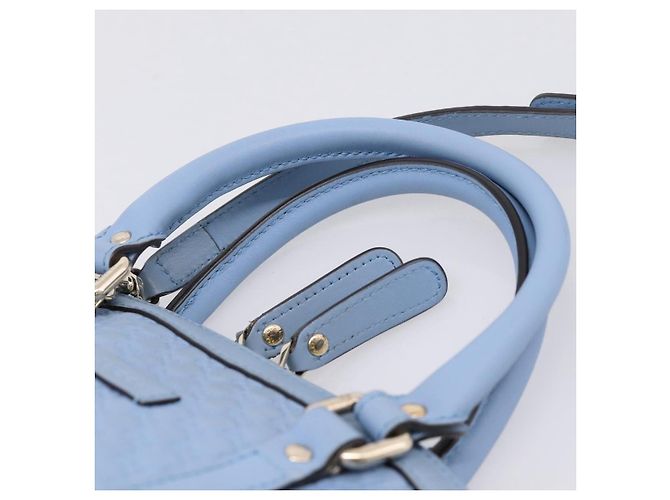 GUCCI Micro GG Canvas Guccissima Leather Outlet 2way Blue 449654 - vista 14