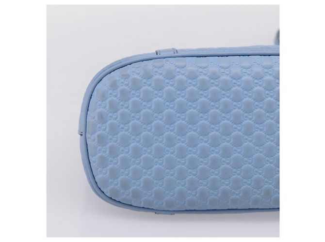 GUCCI Micro GG Canvas Guccissima Leather Outlet 2way Blue 449654 - vista 16