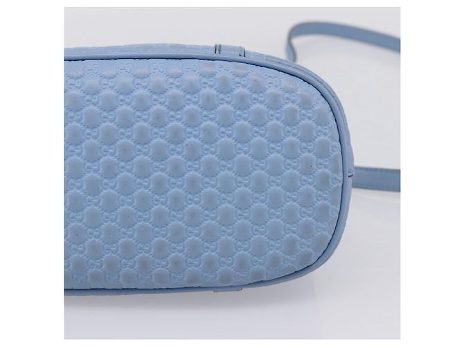 GUCCI Micro GG Canvas Guccissima Leather Outlet 2way Blue 449654 - vista 17