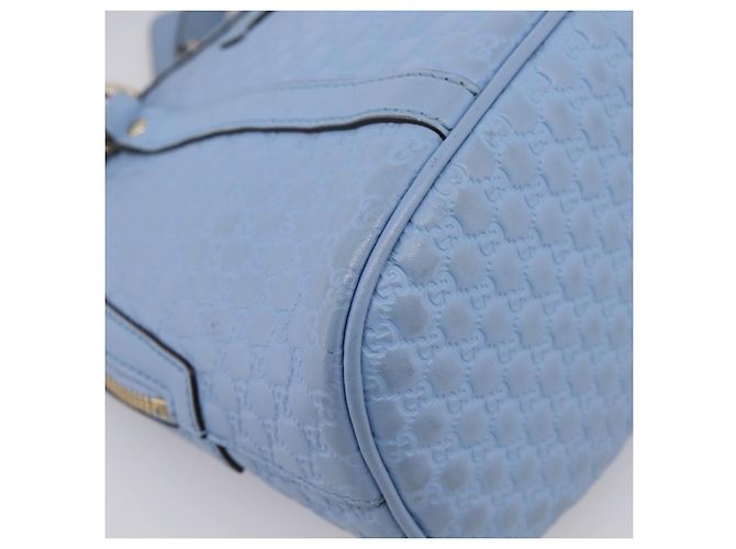 GUCCI Micro GG Canvas Guccissima Leather Outlet 2way Blue 449654 - vista 19