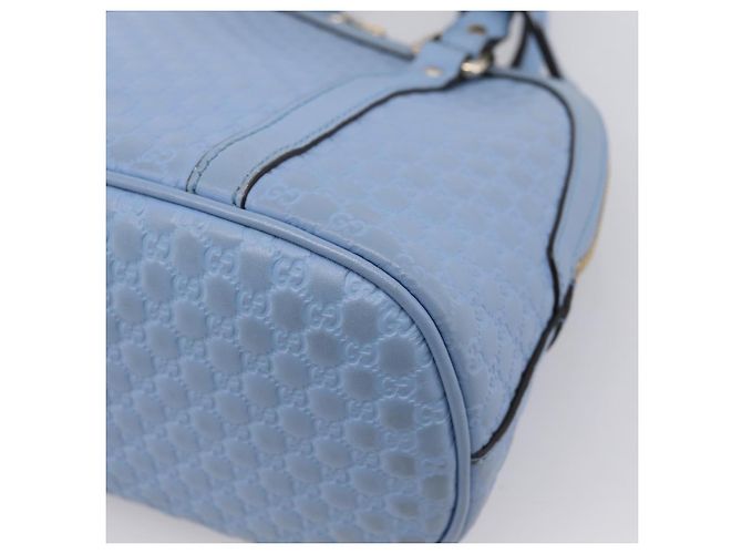 GUCCI Micro GG Canvas Guccissima Leather Outlet 2way Blue 449654 - vista 20