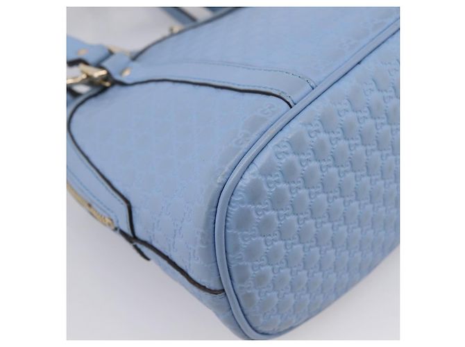 GUCCI Micro GG Canvas Guccissima Leather Outlet 2way Blue 449654 - vista 21