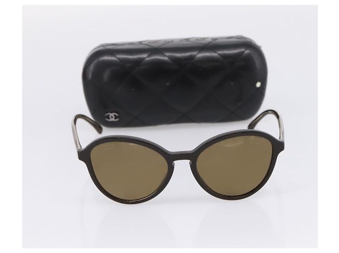 Gafas de sol CHANEL Plástico Marrón Oscuro CC - vista 12